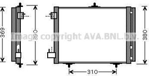 Радиатор кондиционера (конденсатор) AVA для Citroen C4 Cactus I 2014-2025. Артикул PEA5295D