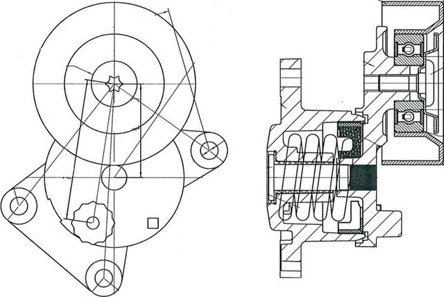 Натяжной ролик (натяжитель) приводного клинового зубчатого ремня Trialli. Артикул CM 5674
