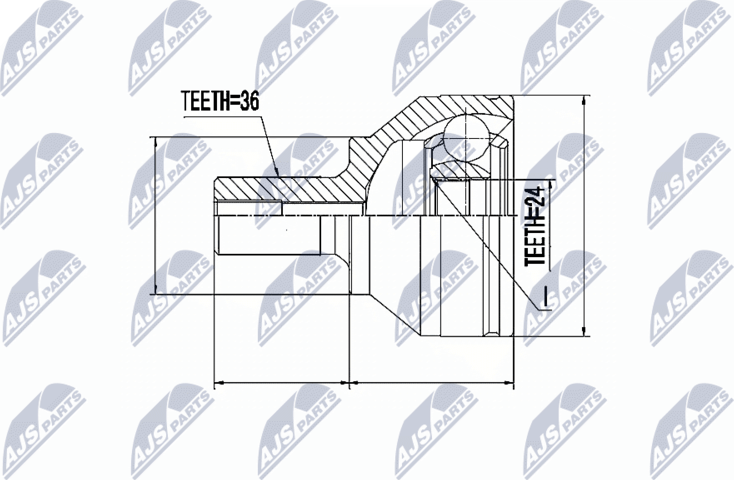 Шрус внутренний (граната) NTY. Артикул NPZ-MZ-044