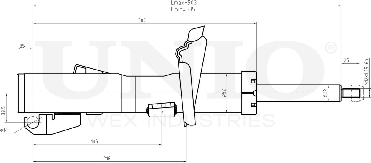 Амортизатор подвески (Unio). Артикул SAB-10060