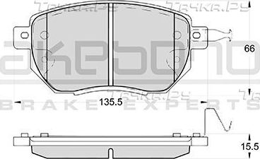 Тормозные колодки Akebono Standard. Артикул AN-711WK