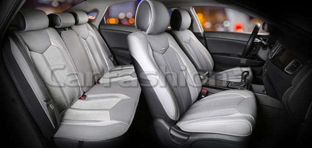 Накидки универсальные CarFashion Urban Plus Premium для авто, цвет Серый/Темно-серый/Серый. Артикул 22561