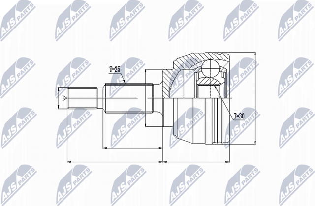 Шрус внутренний (граната) NTY. Артикул NPZ-RE-032