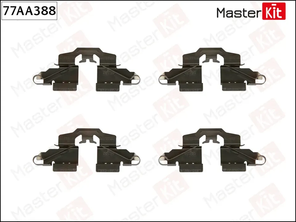 Комплект установочный тормозных колодок TOYOTA YARIS 08-05-> AURIS 2007-2012 VER (Master KIT). Артикул 77AA388