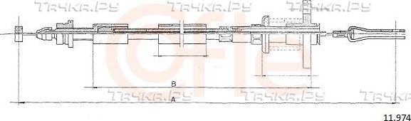 Трос газа Cofle. Артикул 11.974