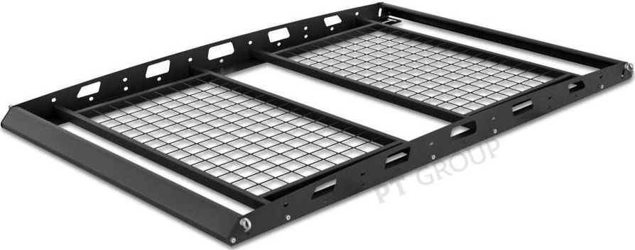 Багажник-корзина PT Group двухсекционная универсальная с основанием-решетка (ППК) 1630х1110 мм под поперечины на крышу автомобиля. Артикул 10010301