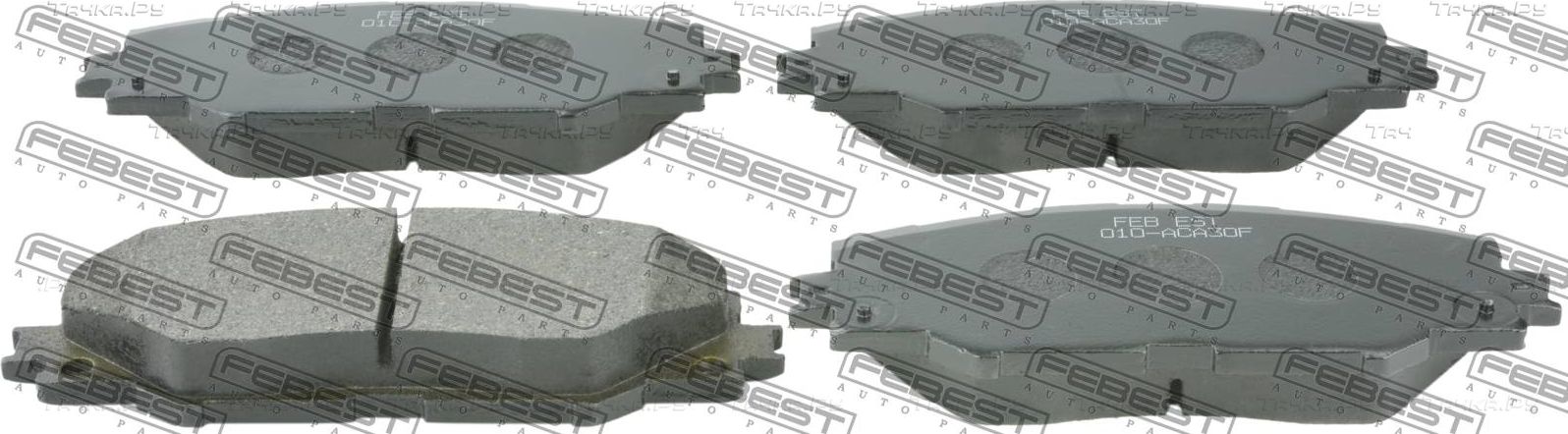 Тормозные колодки Febest передние для Toyota Auris II 2012-2018. Артикул 0101-ACA30F