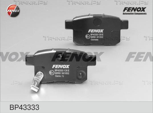 Тормозные колодки Fenox задние для Honda Pilot II 2010-2015. Артикул BP43333