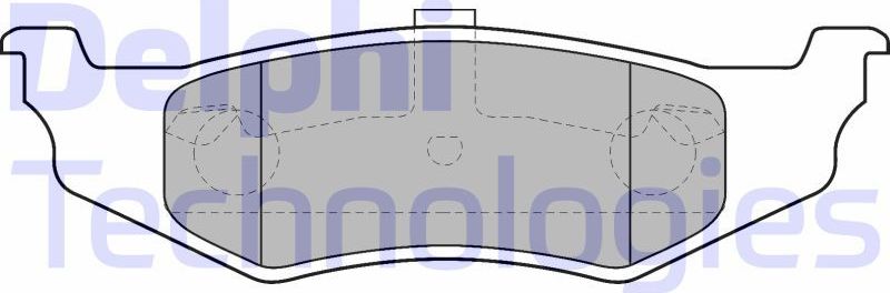Тормозные колодки Delphi (Low-Metallic). Артикул LP1515