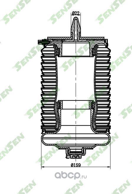 ПНЕВМОБАЛЛОНПОДВЕСКИ VAG A6 A6 ALLROAD A7 2011-2015 REAR L (Sensen) Sensen. Артикул SAR020