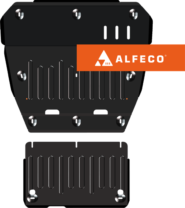 Защита Alfeco для картера и КПП (2 части) Jetour T2 FWD 2024-2026. Артикул ALF.70.04