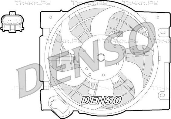 Вентилятор радиатора двигателя Denso для Opel Astra G 1998-2009. Артикул DER20013