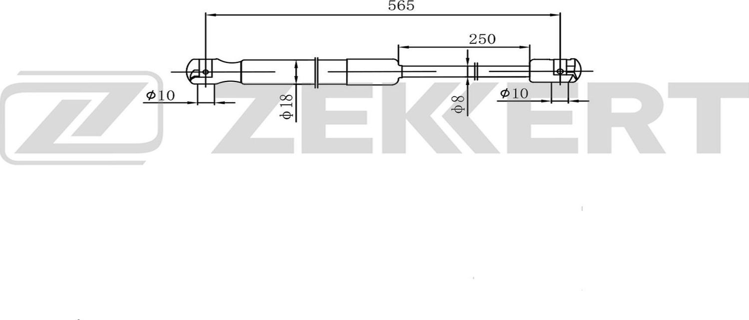 Амортизатор (упор) багажника Zekkert. Артикул GF-2586