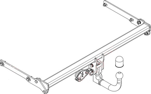 Фаркоп Steinhof для Toyota Prius IV (XW50) 2015-2026 лифтбек, гибрид. Быстросъемный крюк. Артикул T-179
