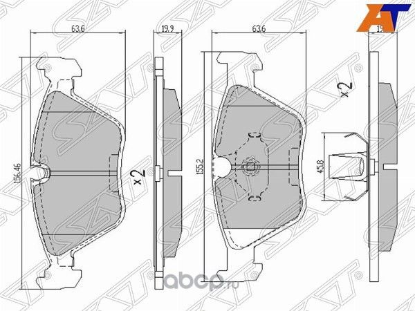 Колодки тормозные FR BMW X3 E833 E46 (SAT). Артикул ST34116779652