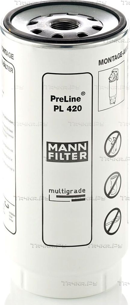 Топливный фильтр Mann-Filter PreLine для DAF XF 2012-2026. Артикул PL 420 x