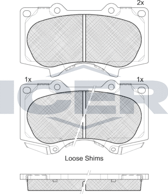 Тормозные колодки Icer. Артикул 181665