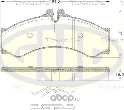 Тормозные колодки G.U.D.. Артикул GBP061400