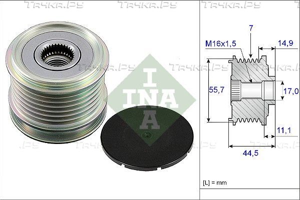 Муфта генератора обгонная Ina. Артикул 535 0042 10