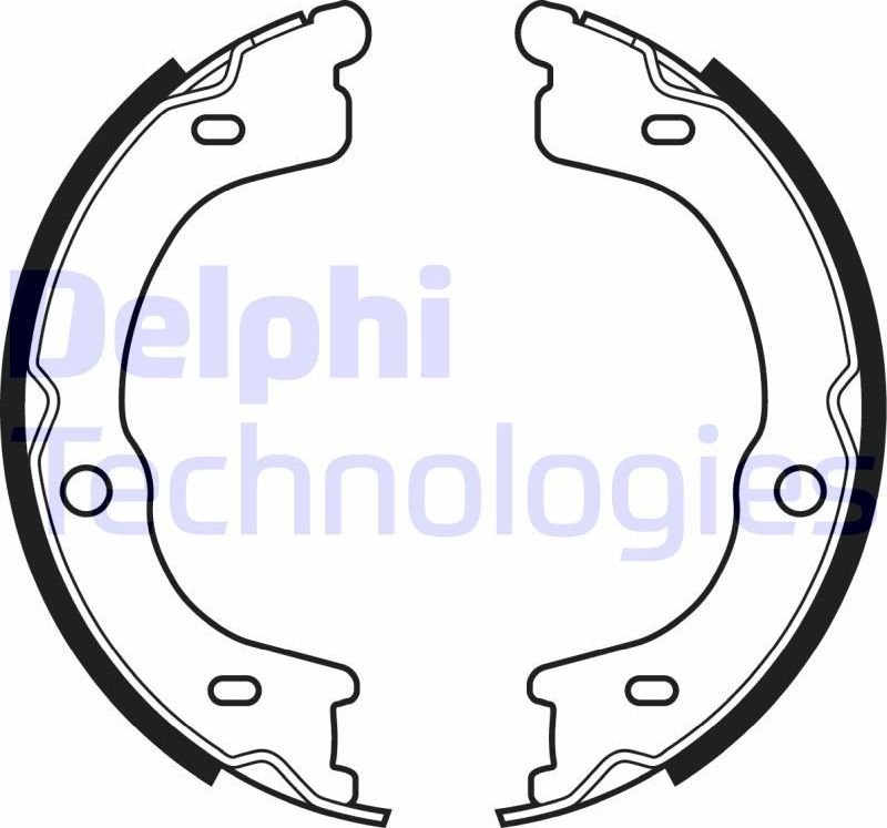 Тормозные колодки (стояночная тормозная система) Delphi. Артикул LS2048