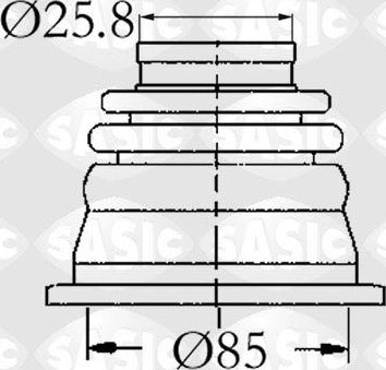 Пыльник ШРУСа внутренний Sasic передний левый для Renault Scenic II 1999-2003. Артикул 4003408