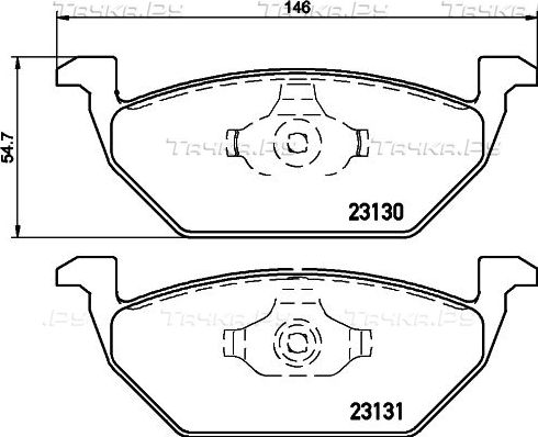 Тормозные колодки Mintex передние для Skoda Octavia IV 2020-2026. Артикул MDB2034