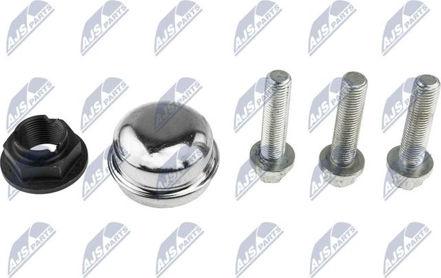 РЕМКОМПЛЕКТ СТУПИЦЫ (БОЛТЫ) ZESTAW DO NR: KLP-PL-013 БОЛТ,ГАЙКА,ЗАГЛУШКА-КРЫШКА,ШПЛИНТ NTY. Артикул KLP-PL-013-Z