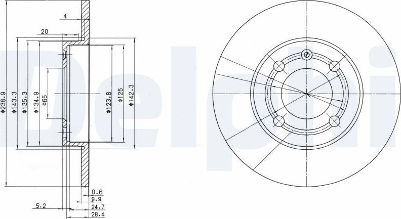 Тормозной диск Delphi. Артикул BG2911