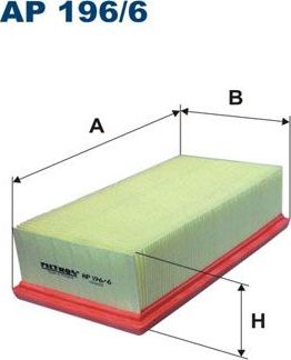 Воздушный фильтр Filtron. Артикул AP 196/6