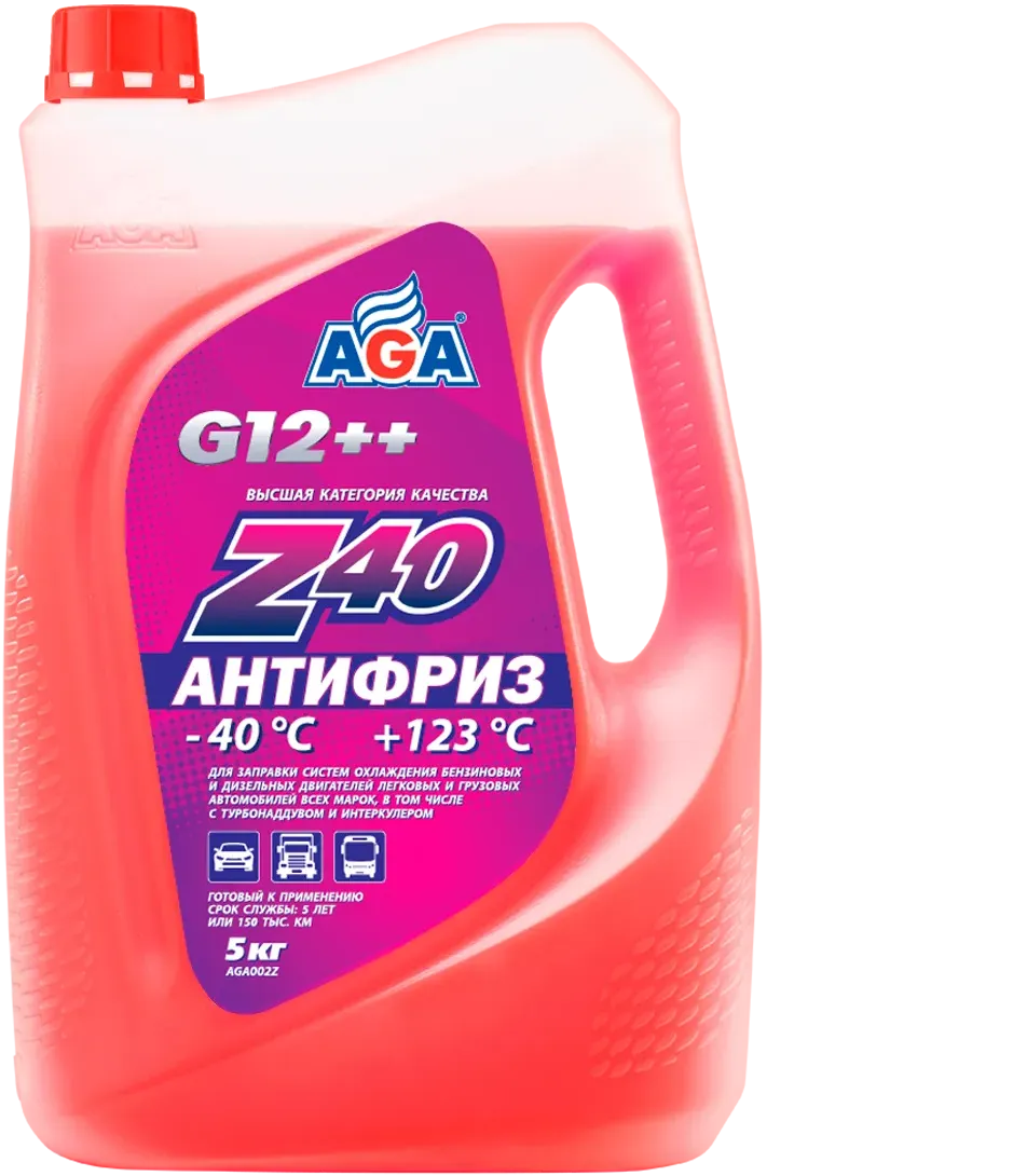 Антифриз  красный  -40С  5 кг (AGA). Артикул aga002z