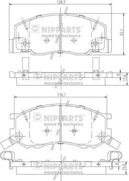 Тормозные колодки Nipparts. Артикул J3602114