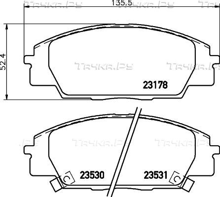 Тормозные колодки Nisshinbo. Артикул NP8019