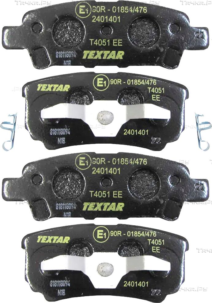 Тормозные колодки Textar задние для Jeep Patriot 2007-2017. Артикул 2401401