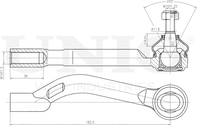 Наконечник рулевой тяги (Unio). Артикул SSP-10010