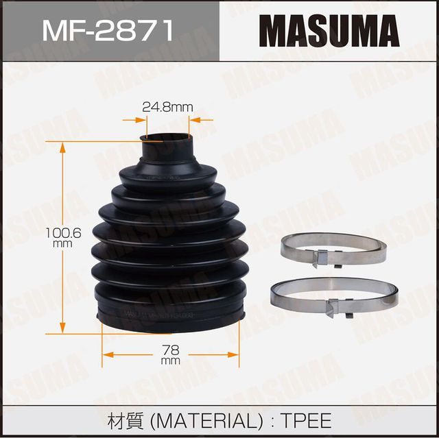Пыльник ШРУСа наружный Masuma передний для Subaru WRX I 2014-2024. Артикул MF-2871