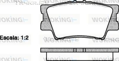 Тормозные колодки Woking задние для Toyota Matrix II (E140) 2008-2014. Артикул P13313.00