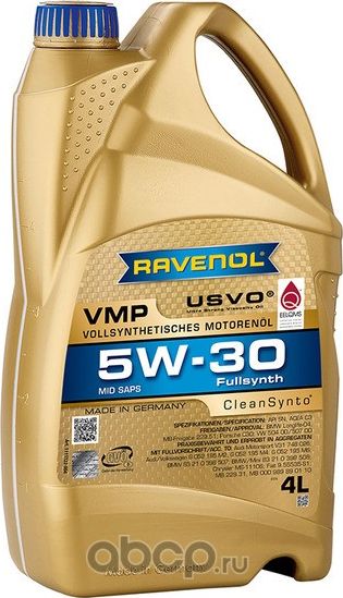 RAVENOL VMP SAE 5W-30 Масло моторное синтет. 4L. Артикул 1111122004