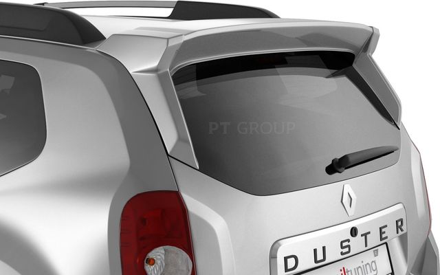 Спойлер PT Group Чистое стекло для Renault Duster I 2012-2020 не крашеный. Артикул 07010502