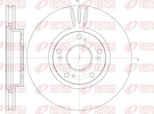 Тормозной диск Remsa передний для Honda Accord VII 2003-2008. Артикул 6985.10