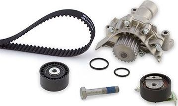 Помпа (водяной насос) с комплектом ремня ГРМ Gates PowerGrip® для Citroen C4 I 2004-2010. Артикул KP15608XS