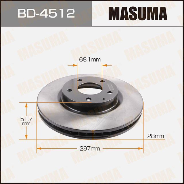Тормозной диск Masuma. Артикул BD-4512
