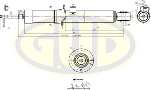 Амортизатор G.U.D.. Артикул GSA341364