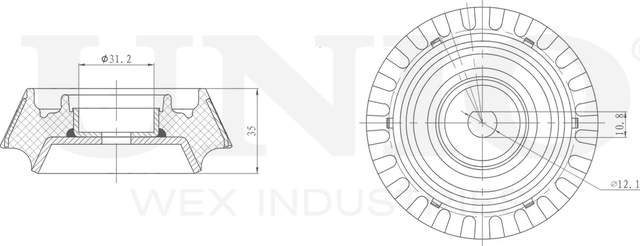 Опора амортизационной стойки (Unio). Артикул RMP-13094