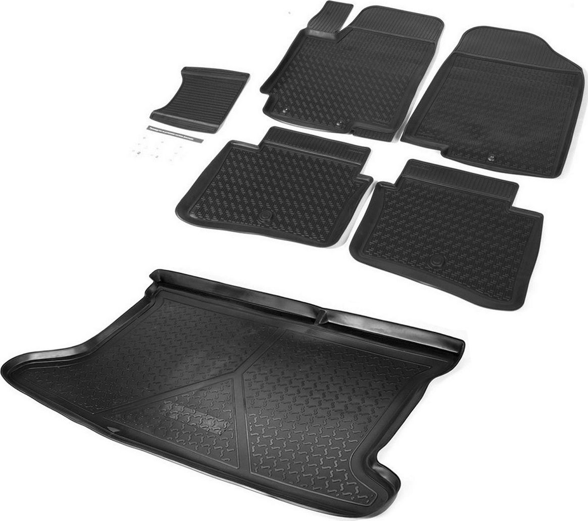 Комплект ковриков Rival для салона и багажника Hyundai Solaris I хэтчбек 2010-2014. Артикул K12305001-3