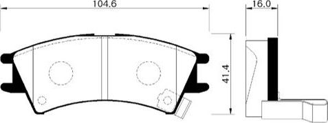Тормозные колодки HSB. Артикул HP0001