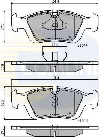 Тормозные колодки Comline Comline. Артикул CBP0513