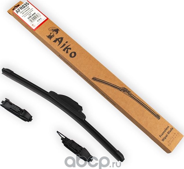 Щётка стеклоочистителя 350 мм (бескаркасная) (Aiko). Артикул AFR035