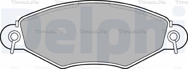 Тормозные колодки Delphi (Low-Metallic) передние для Citroen Xsara 1998-2000. Артикул LP1617