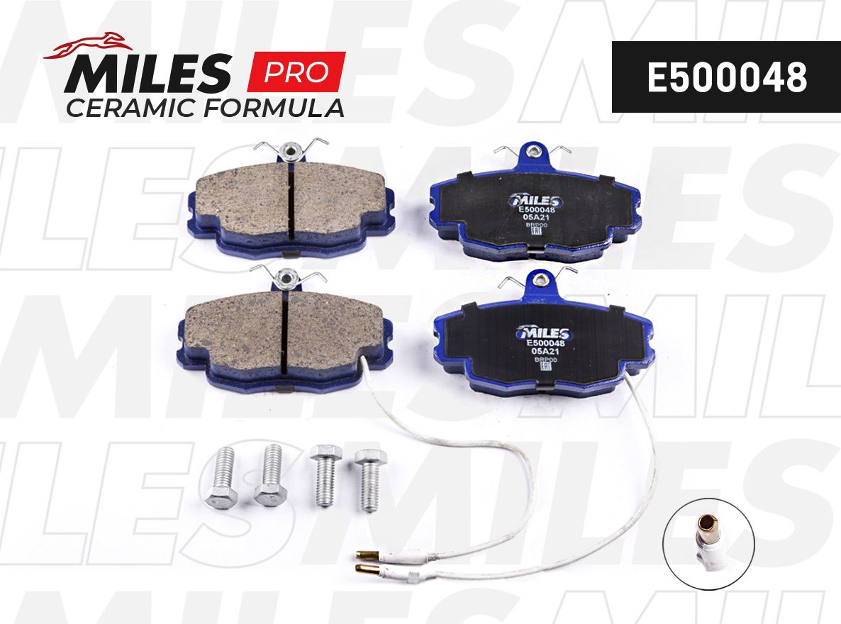 Тормозные колодки Miles (Керамика) передние для Renault 18 1981-1986. Артикул E500048