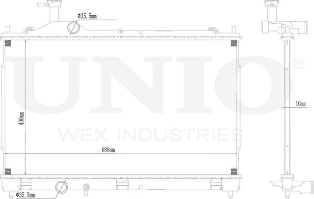 Радиатор двигателя (Unio). Артикул RAD-10048